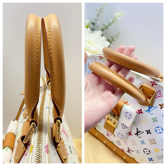 Louis Vuitton Alma GM Multicolor White Monogram Handbag - Picture 13 of 14